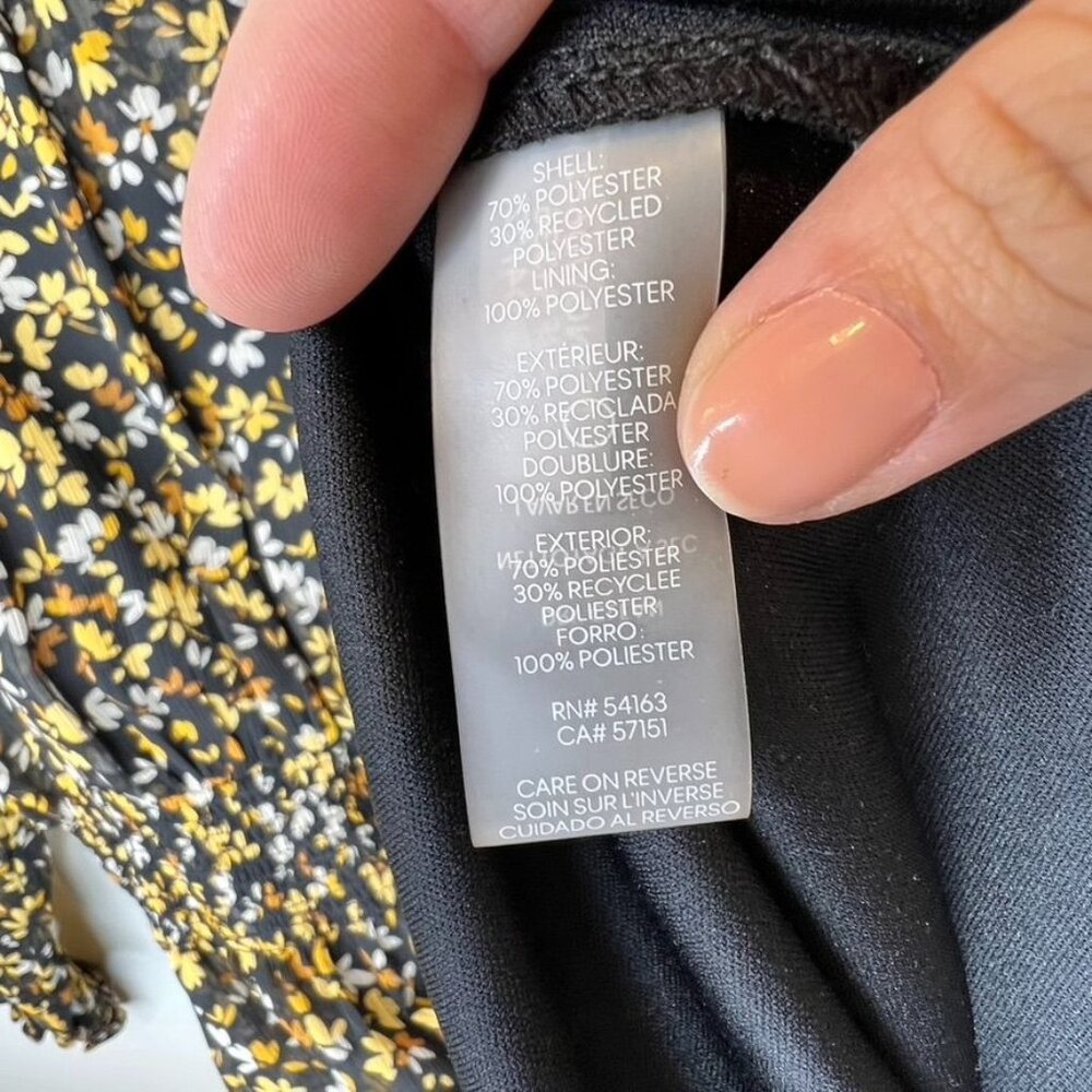 Tommy Hilfiger Womans Sintched Floral Print Midi Dress Long Sleeve Size 10 - Picture 4 of 7